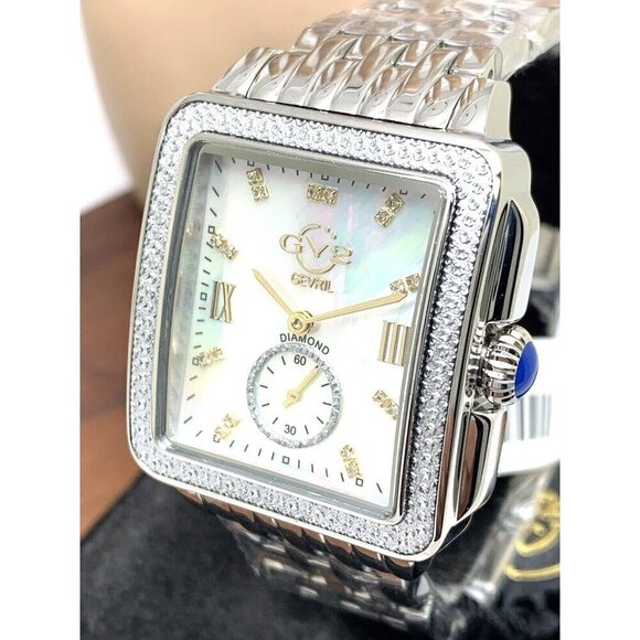 GV2 by Gevril Women's Watch 9258B Swiss Quartz Mother of Pearl Dial Silv… - Picture 13 of 14